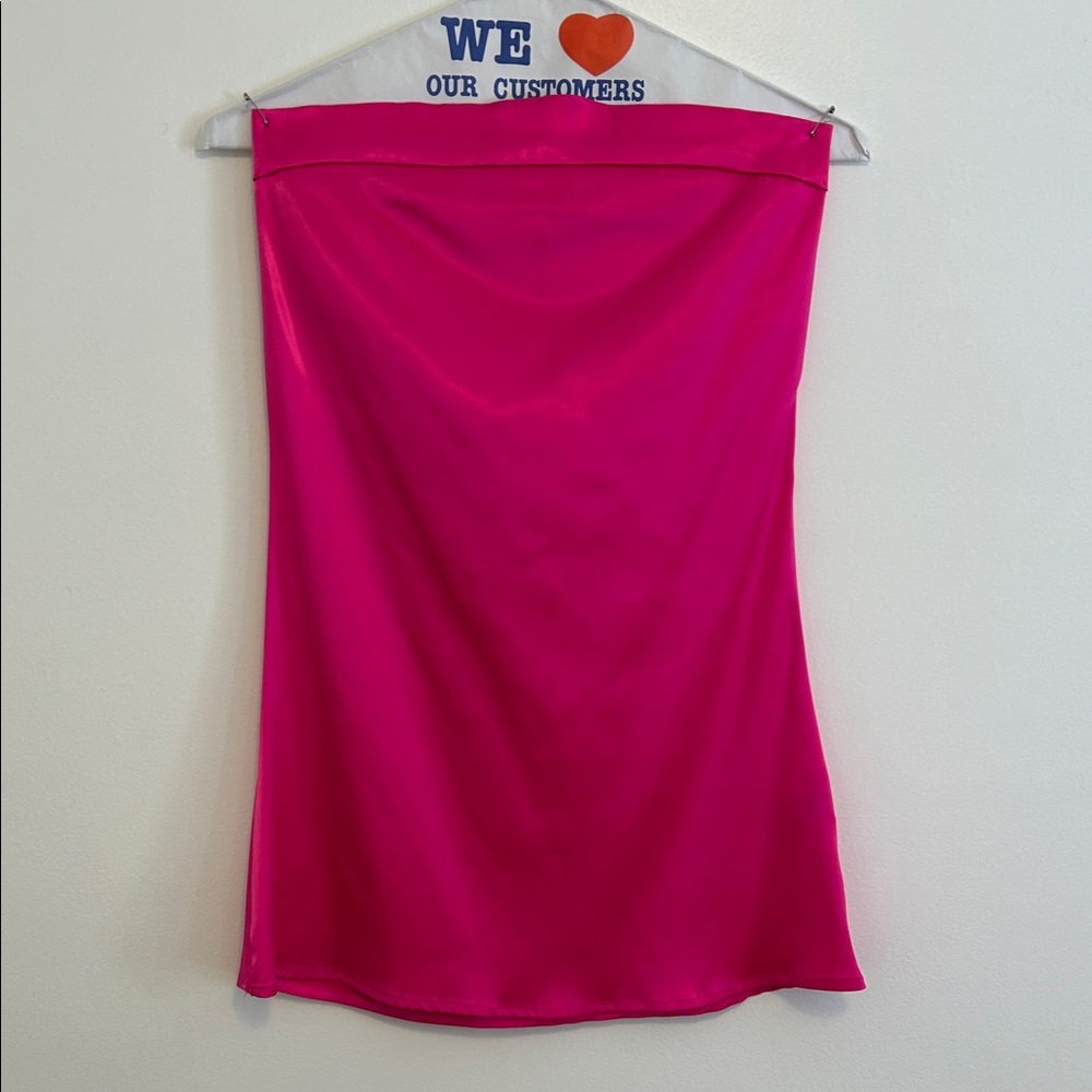 Vibrant Pink Strapless Dress